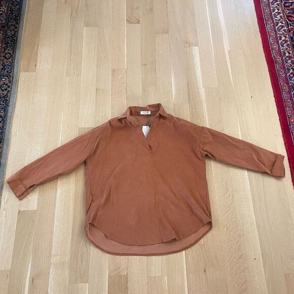 Aland Tops - Cute brown blouse
